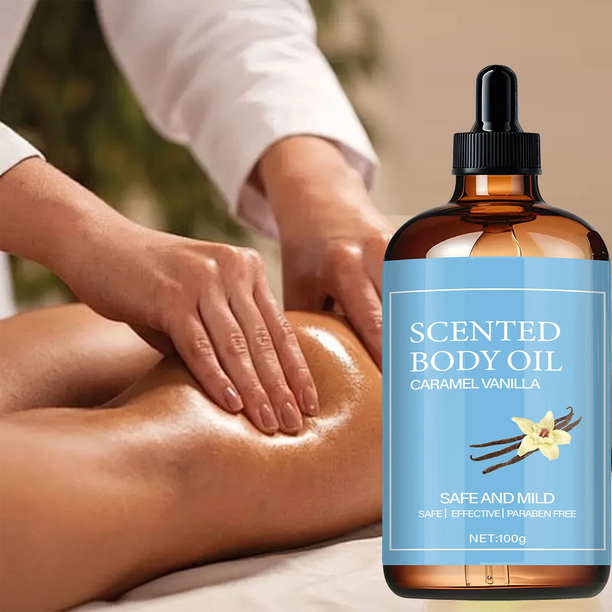 Fragrant Body Oil – Nourishing Formula with Coconut Oil & Ascorbic Acid, Helps Moisturize Dry, Flaky Skin and Support a Soft, Smooth & Hydrated Feel