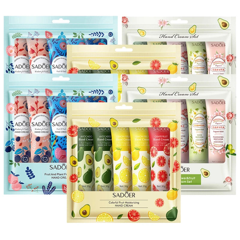 15pcs Avocado Sakura fragrant Hand Cream Sets Moisturizing Repair Anti Dry Nourishing Hands skincare Lotion Sets Hands Care