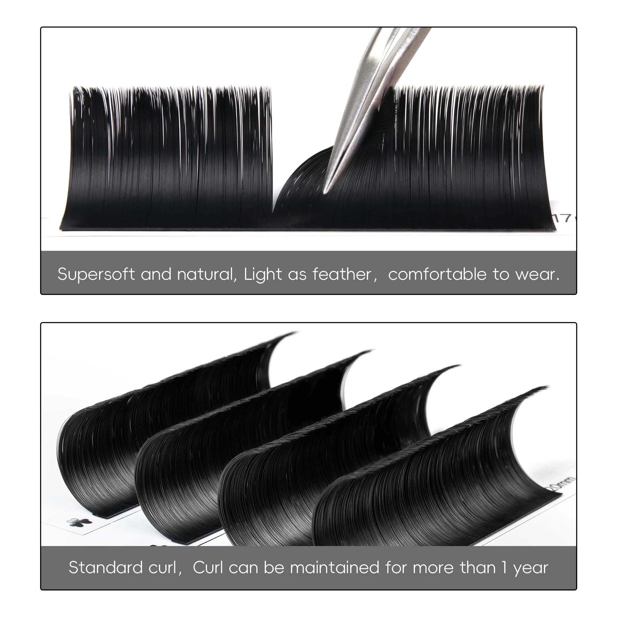 Befer Beauty Easy Fan Volume Eyelash Extensions 15-20mm PBT Matte Black Soft Easy Fanning Bloom Eyelashes Austomatic Flowering