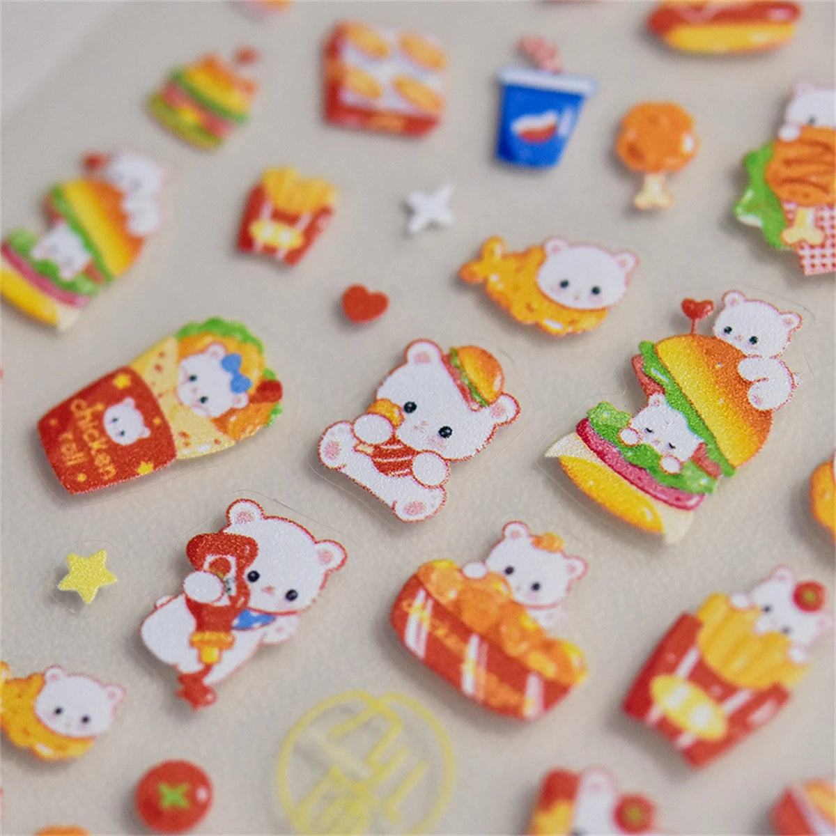 1pcs 5D Japanese Kawaii Nail Art Stickers Cute Rabbit Dog Slider Nail Decorations Decals Self-Adhesive Manicure Accessories DIY