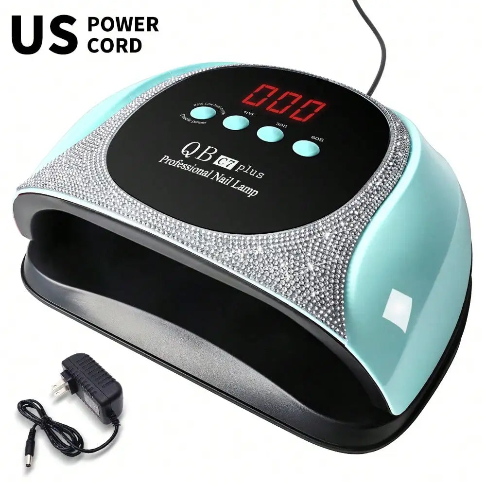 UV LED Nail Lamp, C7 Cordless Nail Lamp Gel Nail Polish UV Nail Lamp, Diamond Professional Manicure Lamp With 4 Timer Settings, Large Auto Sensor For Salon And Home
