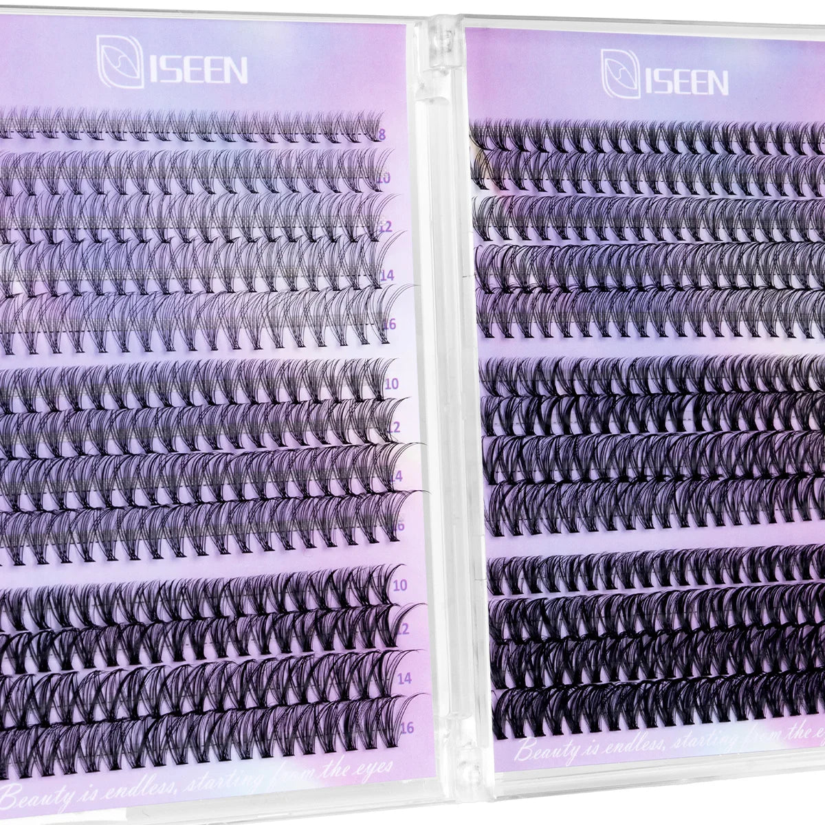 Lash Clusters Kit Wispy Lashes Natural DIY Lash Extension Kit 8-16mm C Curl Individual Lashes Cluster with Bond and Seal