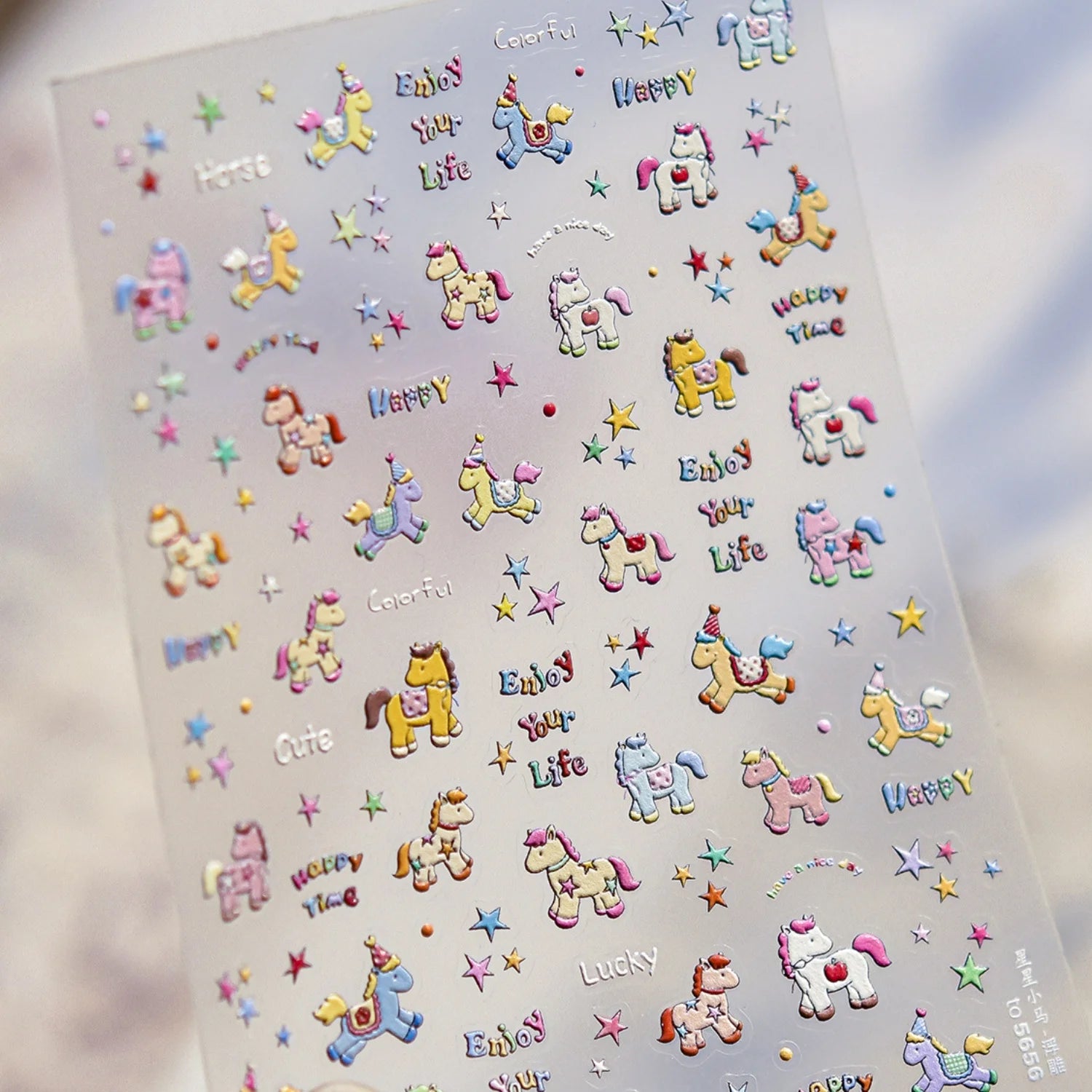 5D Pink Blue Bear Dessert Cake Pudding Candy Cane Heart English Slogan Nail Art Stickers Cute Baby Bear Party Embossed Decals