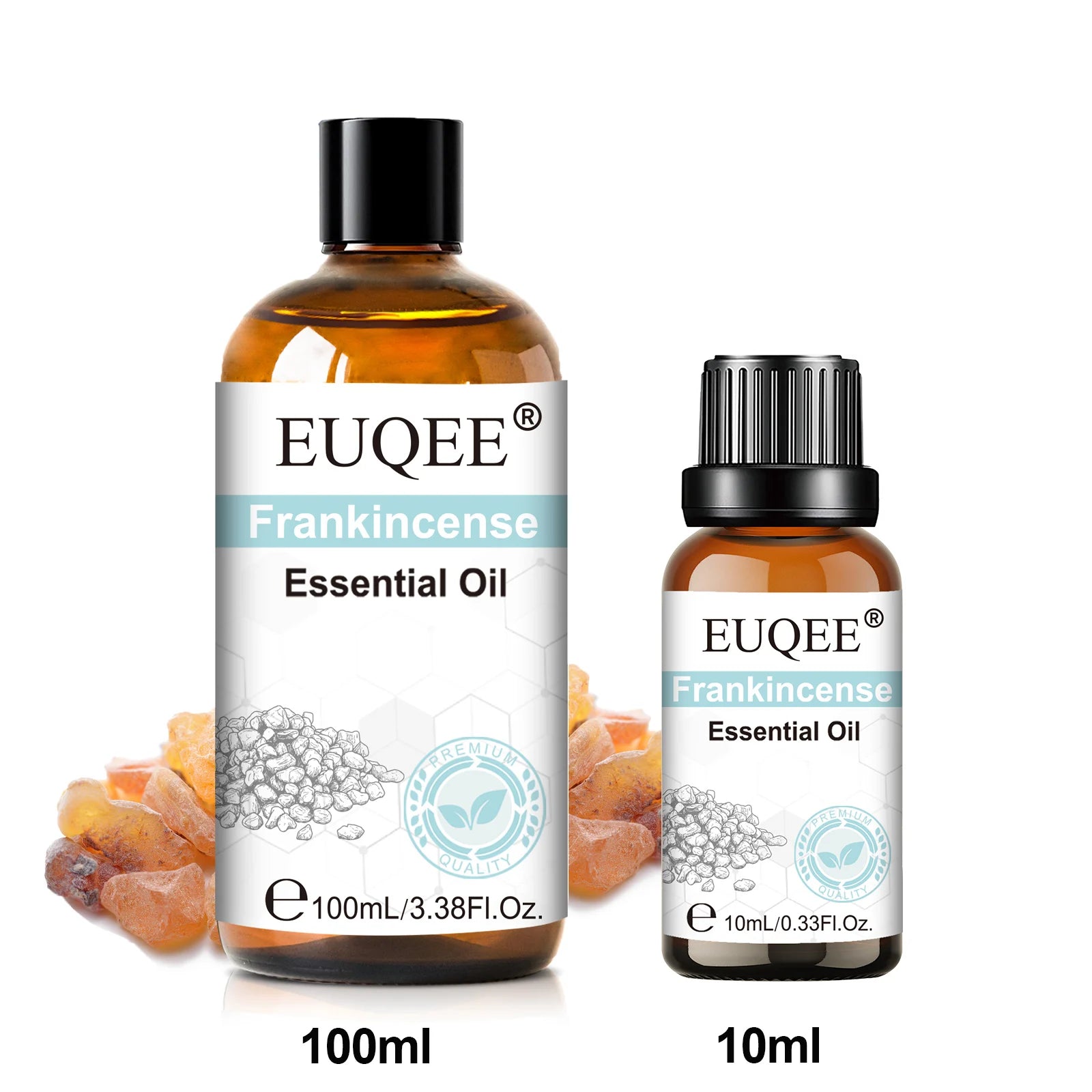 Euqee 10ml 100ml Natural Plant Essential Oil Frankincense Lemongrass Citronella Fragrance Oil For Diffuser Aroma Candle Perfume