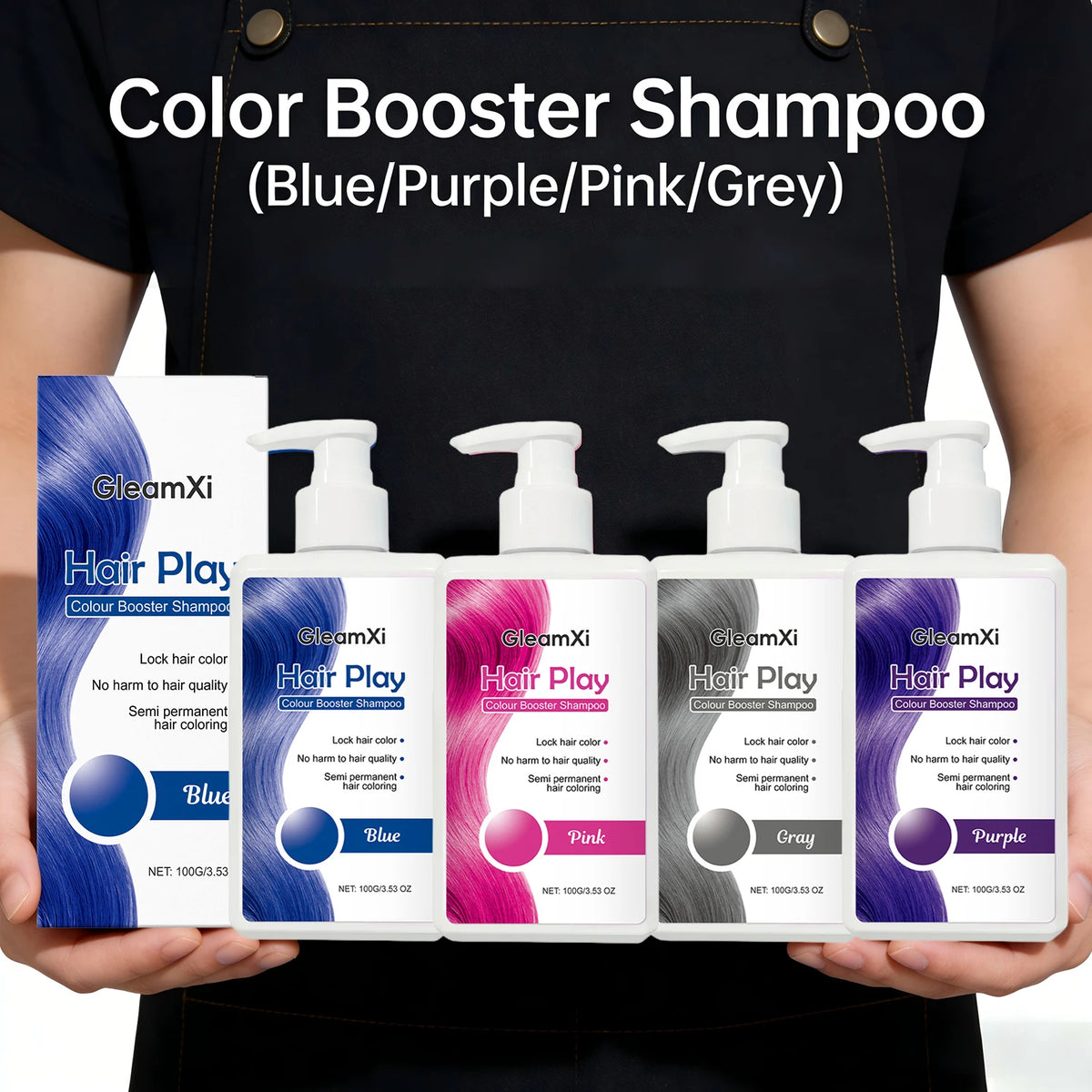 Color Booster Shampoo Lock Hair Color Enhance Semi-Permanent Colour Not Damaging Hair Non-irritating Scalp Hairdressing Shampoo