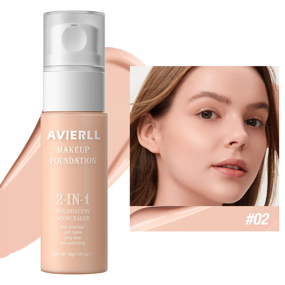 Moisturizing foundation, concealer, waterproof face makeup base, suitable for women's makeup, Halloween gift