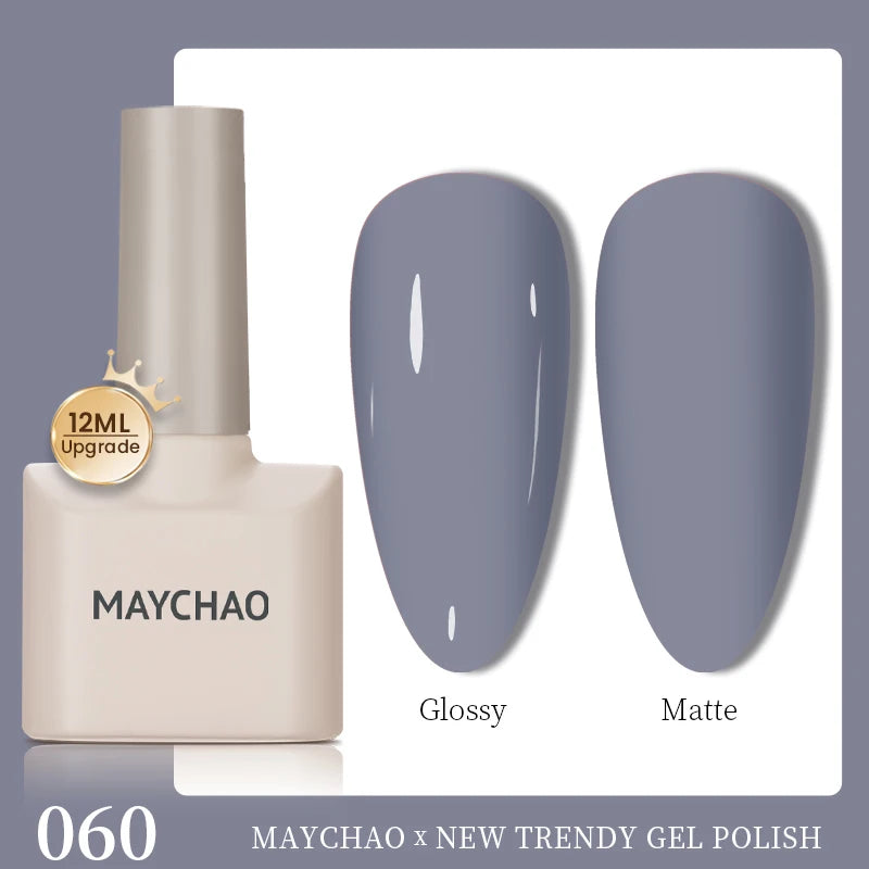 MAYCHAO 12ml Gel Nail Polish Set Professional Salon Nail Art Gels Varnish UV LED Semi Permanent Nail Lacquer Nail Supplies