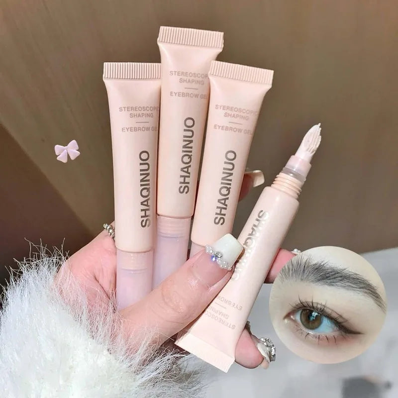 Pomade Eyebrow Gel Transparent Brows Wax Waterproof Long-Lasting with 3D Brush Brow Styling Soap for Eyebrows Women's Cosmetics