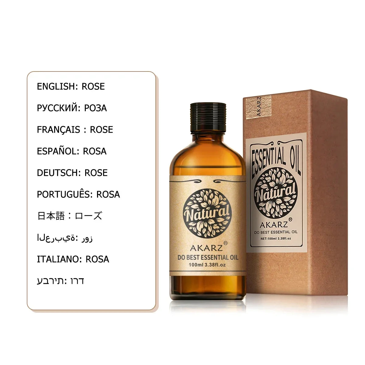 AKARZ Rose Essential Oil Natural for Skin Body Hair Care Diffuser  Candle Soap Making DIY Massage  Aroma