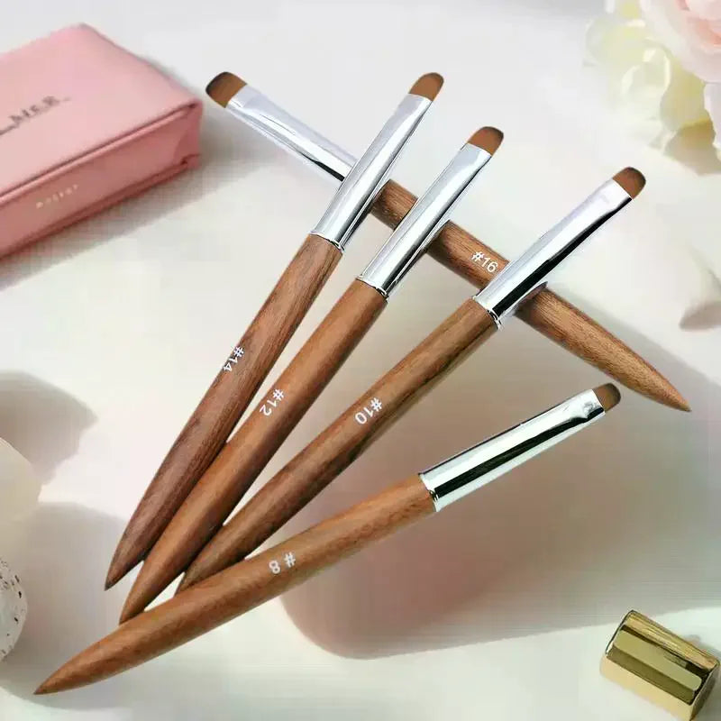 French Nail Art Brushes Flowers Drawing Pen Versatile Nail Drawing Pen Nail Tools Sandalwood Handle Manicure Pen