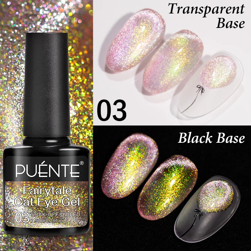 PUENTE 5ml Flower Fairy Gel Nail Polish Pink Blue Purple Natural Dried Flowers Gel For Nail Art Soak Off UV Varnish For Manicure
