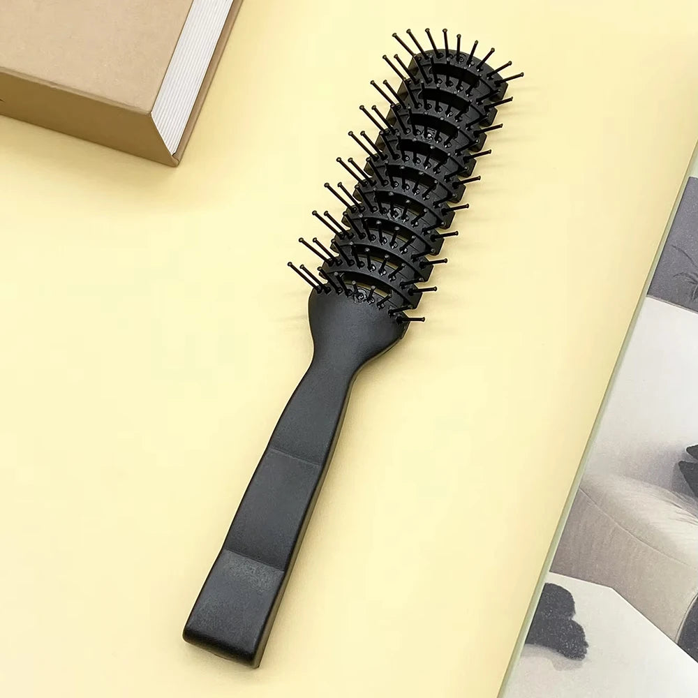 1 Piece Men Fluffy Hair Curly Brush Salon Hairdressing Combs Anti-static Massage Hair Care Ribs Comb Nine-Row Comb Styling Tools