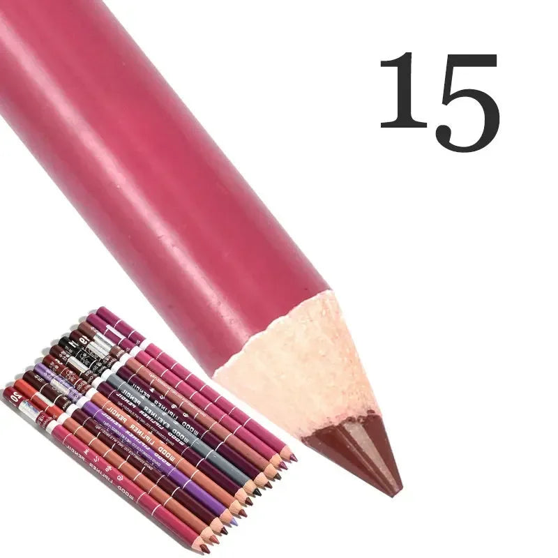 28Color Antifouling Lip Liner Professional Lipstick Pen Precise Waterproof Lip Outline Pencil Lip Makeup Lasting Eyeliner Creamy