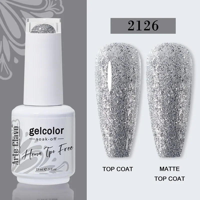 Arte Clavo 116Colors Gel Nail Polish 15ml Colorful Gel Semi Permanent Soak Off UV Gel Nail Art DIY Design Varnishe Nail Supplies