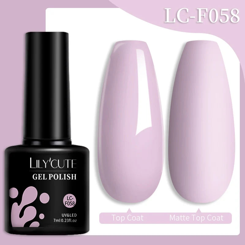 LILYCUTE 7ML Jelly Amber Gel Nail Polish Brown Crystal Translucent Dull Color Nail Art Gel Semi Permanent UV Gel Polish Varnish