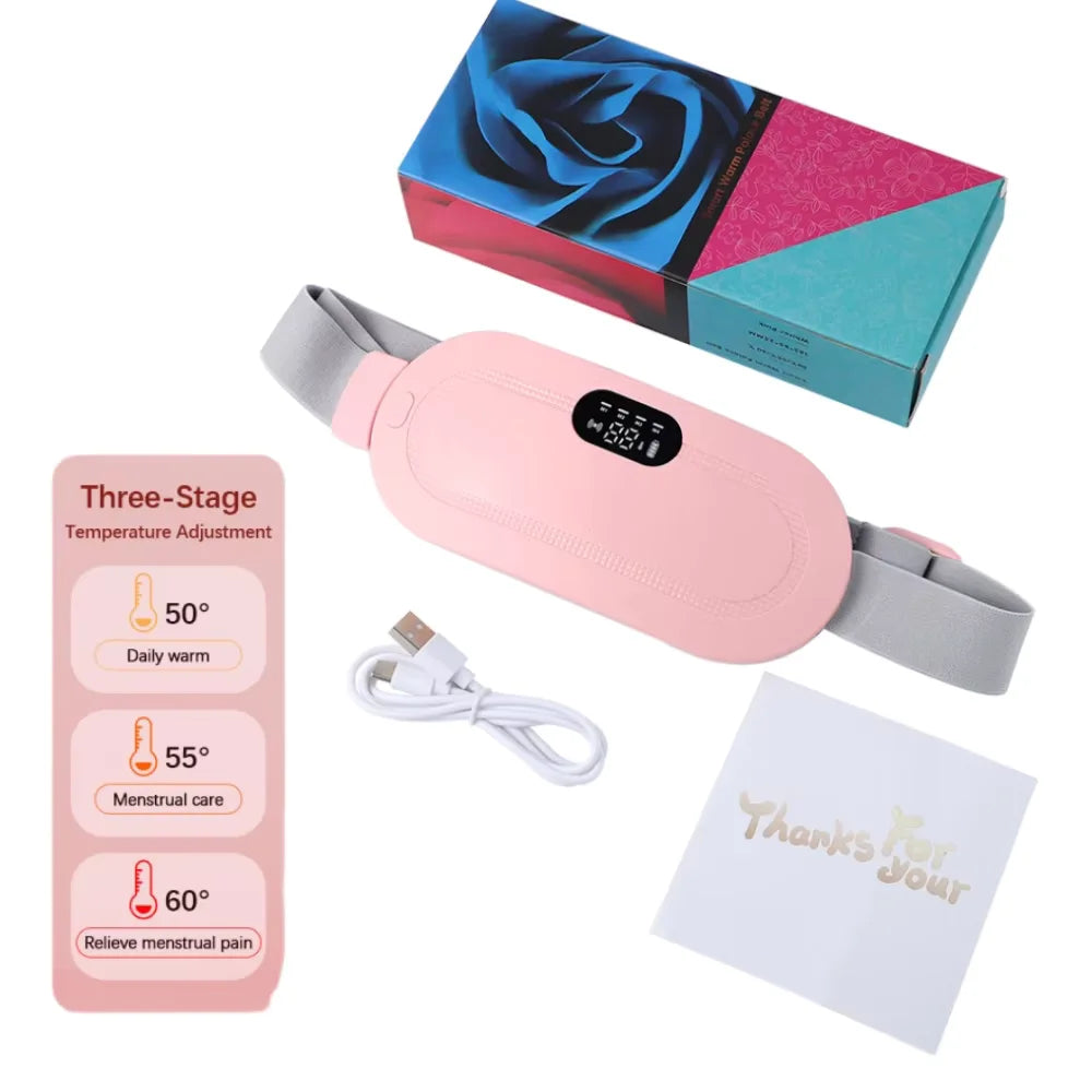 Heating Pad for Menstrual Cramps Vibration Electric Massager Abdominal Period Warm Palace Belt Uterine Warming for Women
