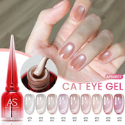 AS Colors Nude Magnetic Cat Eye Gel Nail Polish Pink UV LED Soak Off Gel Varnish Crystal Cat Eye Gel Lacquer Professional Enamel