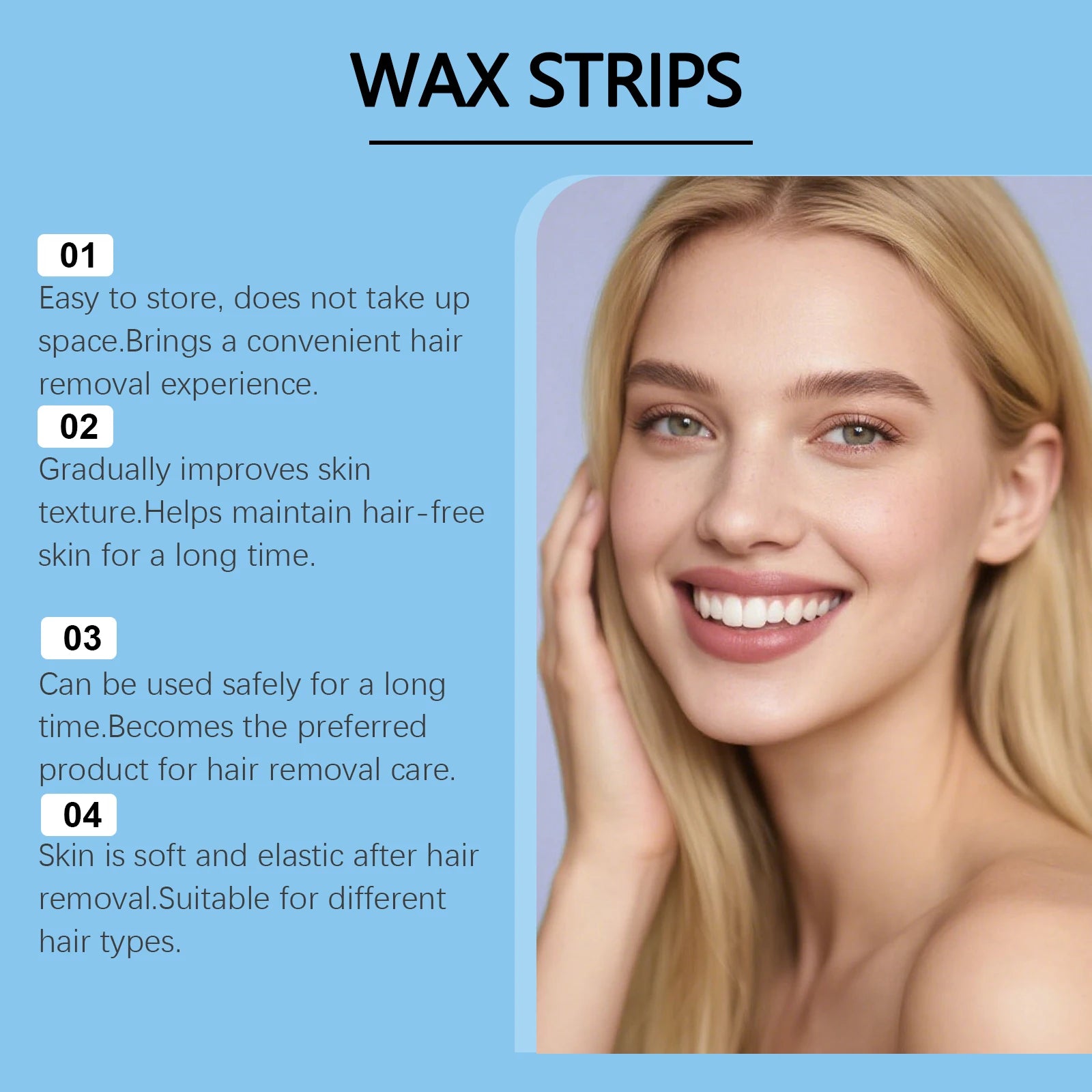 Hair Removal Wax Strips Professional Mild Nonwoven Body Depilation For Face Legs Bikini Underarm Arm Summer Epil Body Wax Strips