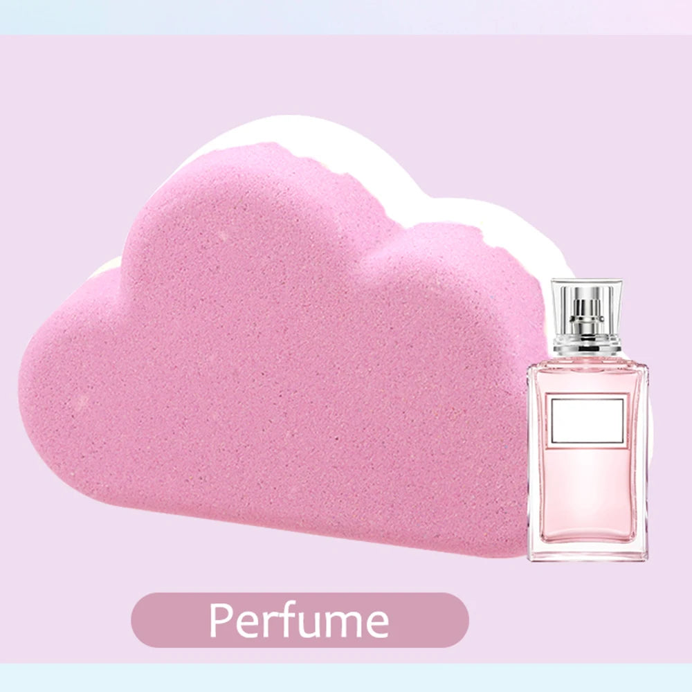 Pink Fragrance Rainbow Cloud Bath Bombs, Colorful Dissolving Bath Toys with Surprise，The Perf Colors, The Perfect Bath Gift