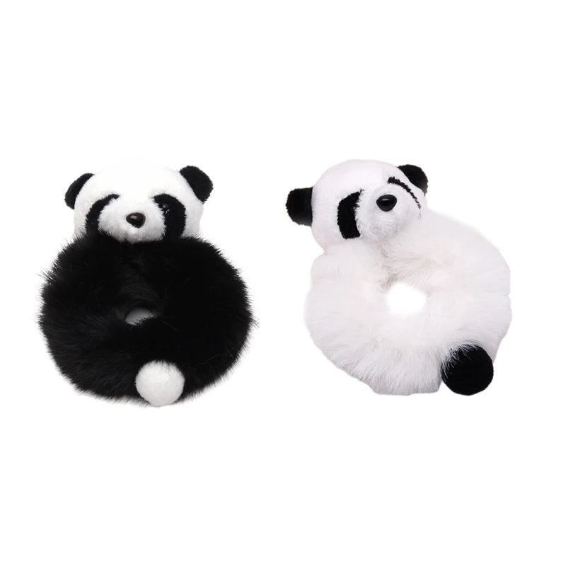 Elastic Hair Ropes Cartoon Animal Hair Bands Lovely Panda Hair Scrunchies Hair Decor Accessory for Girls Infants