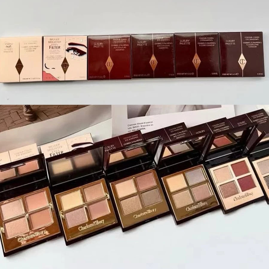 2026 CT Lip Gloss Collagen Lipstick Hydrating Soft Fluffy Head Blush Highlighter Concealer Eyeshadow Palette Fine Powder Texture