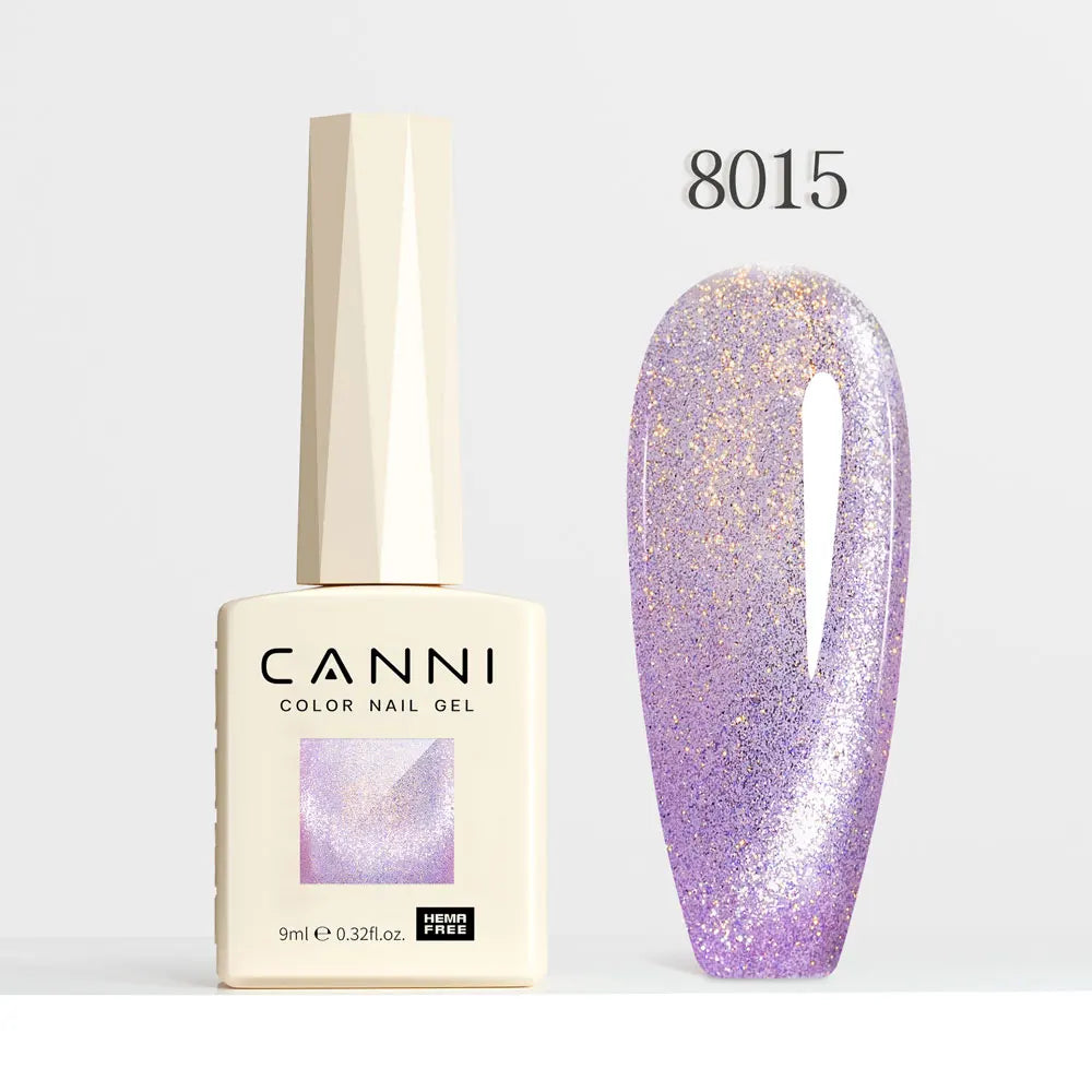 CANNI TPO/HEMA FREE Cat Eye Gel Nail Polish 9ml 48 Colors High Gloss UV-Removable Nail Art for Salon & DIY Manicure
