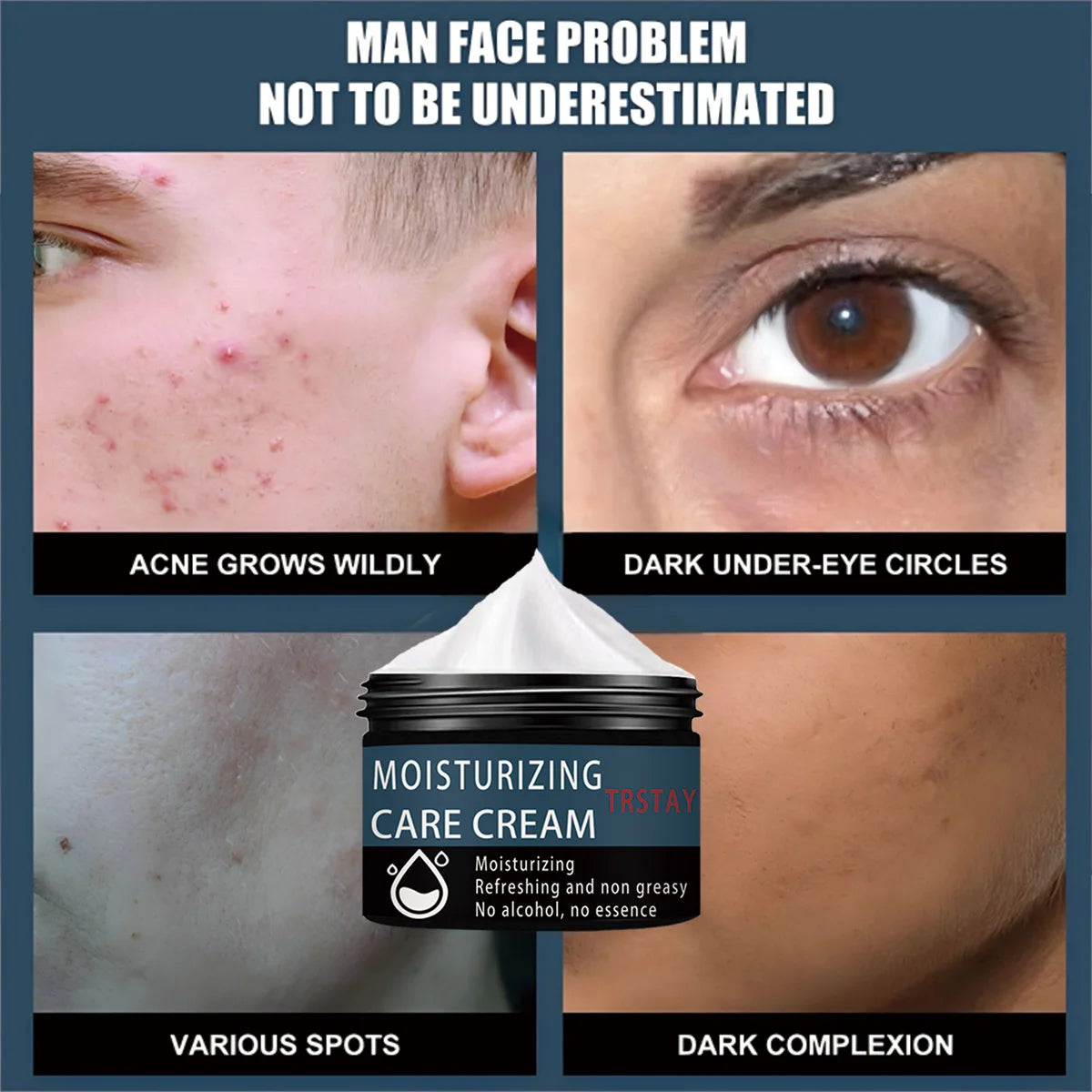 Face Cream Oil Control Men Lift Anti-Wrinkle Firming Shrink Pore Acne Day Cream Moisturizing Whitening