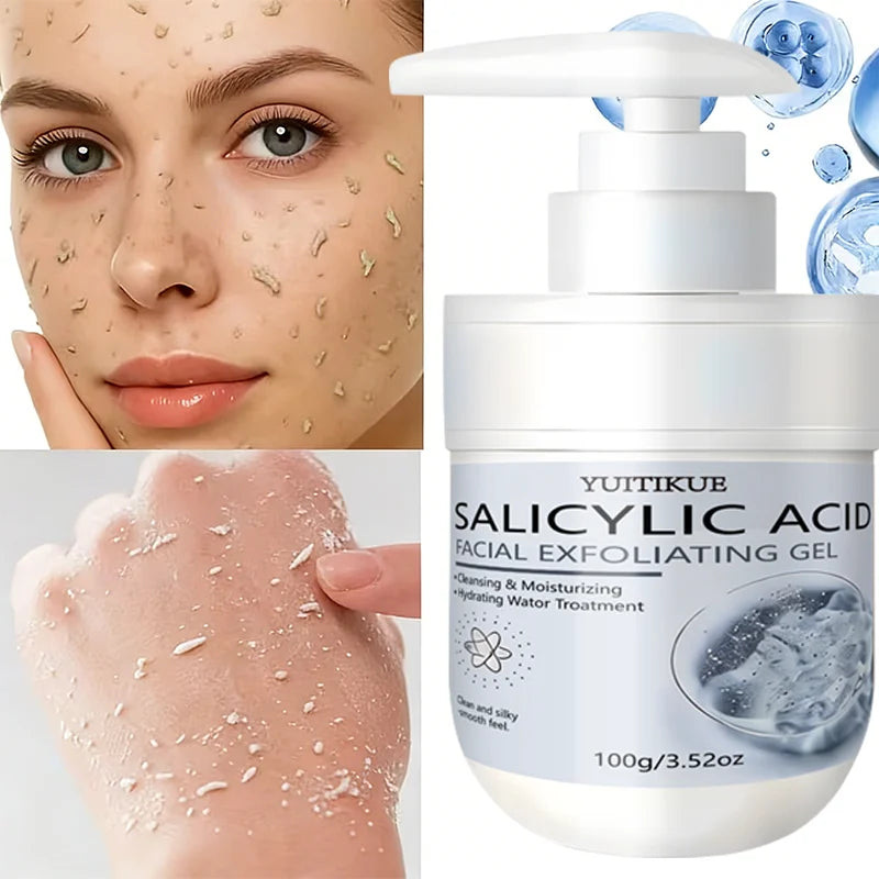 YUITIKUE Salicylic Acid Exfoliating Gel - Gentle Cleansing & Moisturizing, Removes Dead Skin for Face & Body, 100g