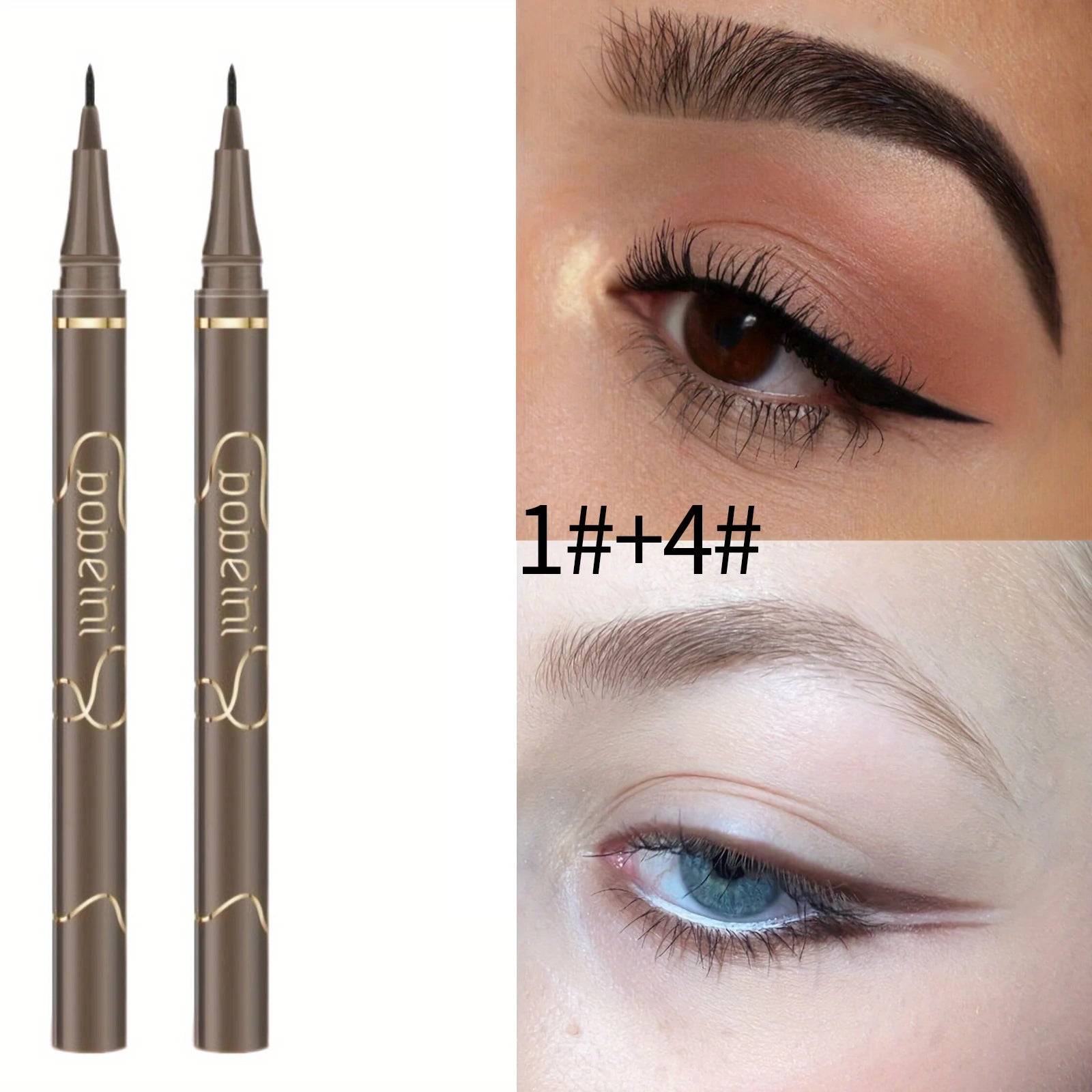 Waterproof Quick-drying Liquid Eyeliner/ultra-fine Matte Black Brown/long-lasting Silkworm Eyeliner/eye Makeup/gifts