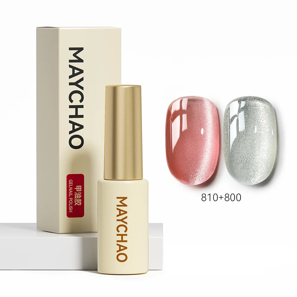 MAYCHAO 5ML Gel Nail Polish 9D Laser Diamond Glitter Cat Eye Gel Semi-Permanent Soak Off UV LED Gel Nail Manicure Tools Nail Art