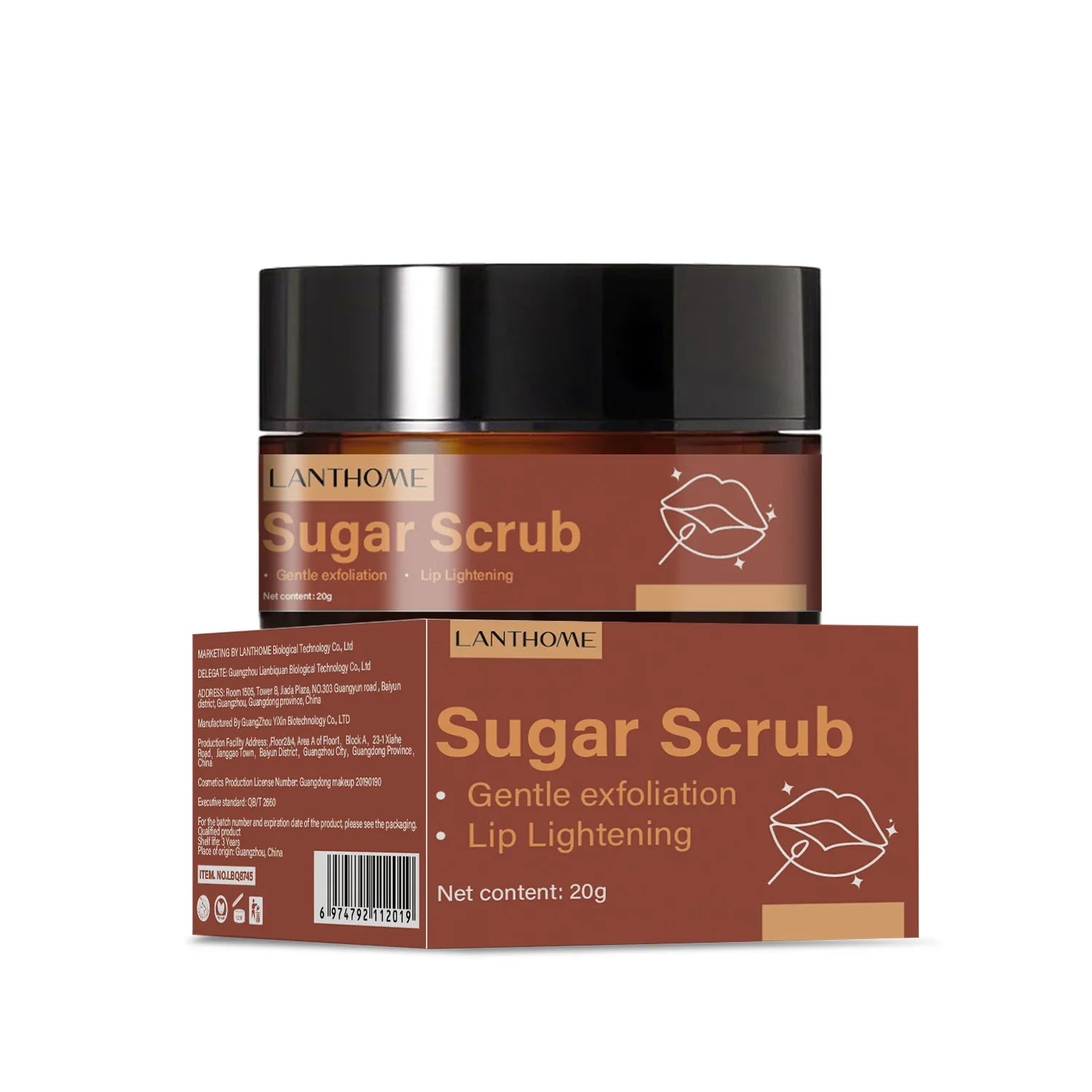 Lip Scrub for Dark Lips Pink Lips Balm Exfoliante Moisturizing Reduce Pigmentation Anti-Cracking Sugar Scrub Lighten Black Lip