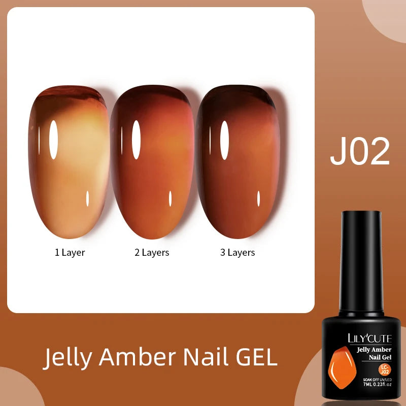 LILYCUTE 7ML Jelly Nude Pink Quick Extension Gel Nail Polish Transparent  Finger Prolong Long Lasting Construction Gel Varnish