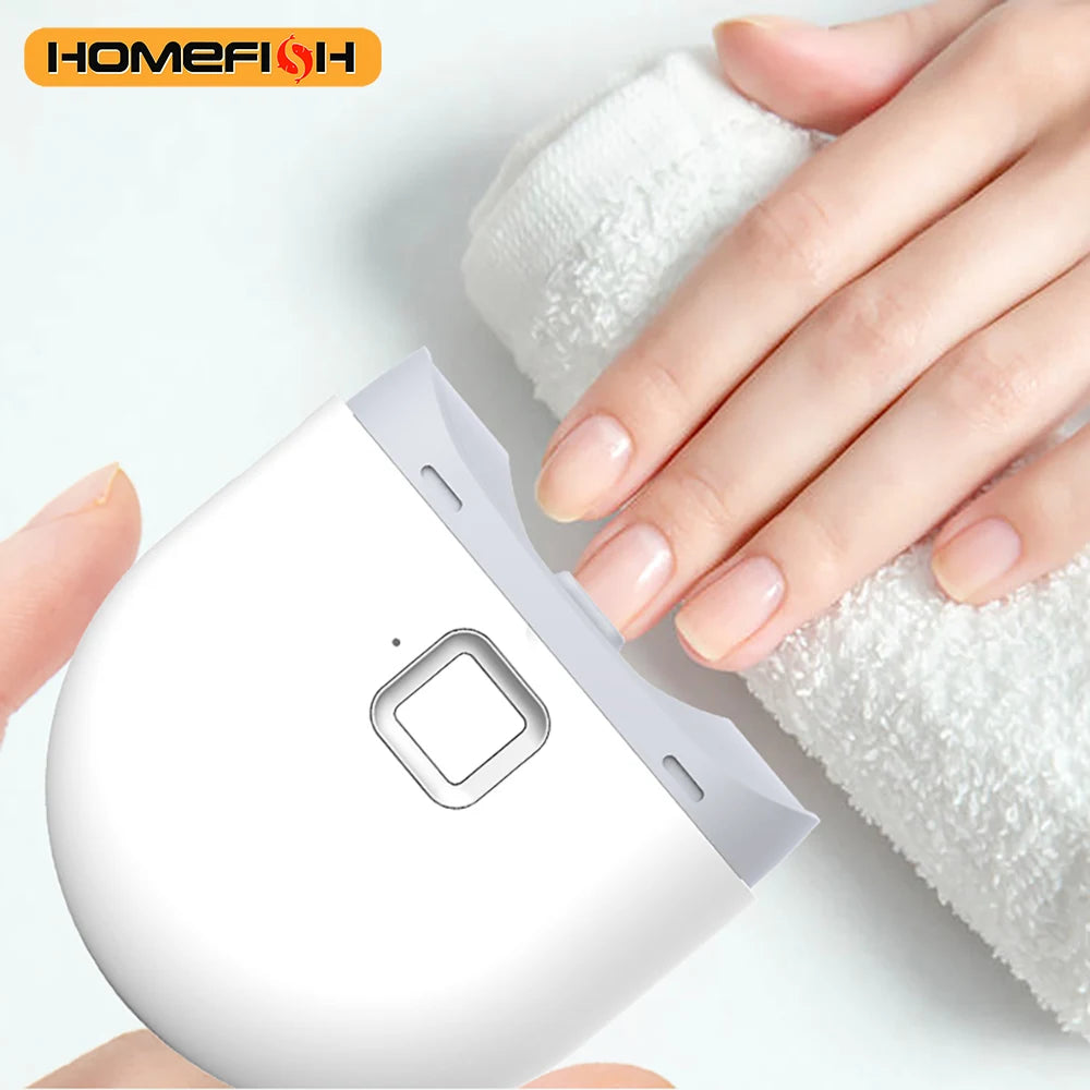 Rechargeable Electric Nail Trimmer with LED Light – Auto Filing & Smoothing Cutter for Baby & Adult Nail Care