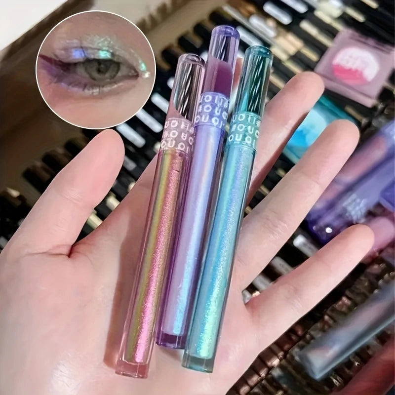 Liquid Eyeshadow Make Up,Lying Silkworm Pearly Shimmer High Light Eyeliner Pen For Music Festival,Waterproof Glitter Eye Makeup