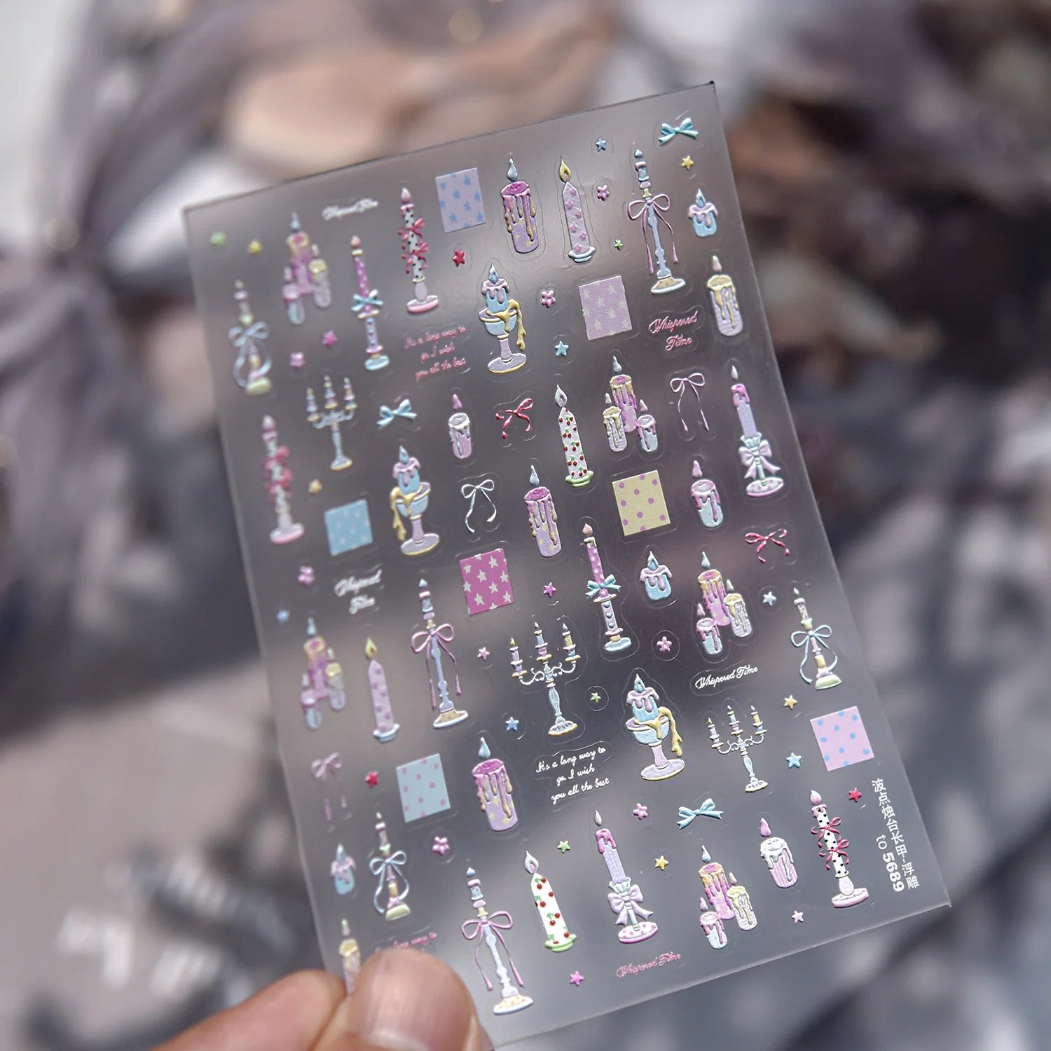 5D Summer Ocean Nail Stickers Seaside Vacation Colorful Fish Bubble Starfish Little Octopus Nail Decal Fresh Sea Manicure Decor