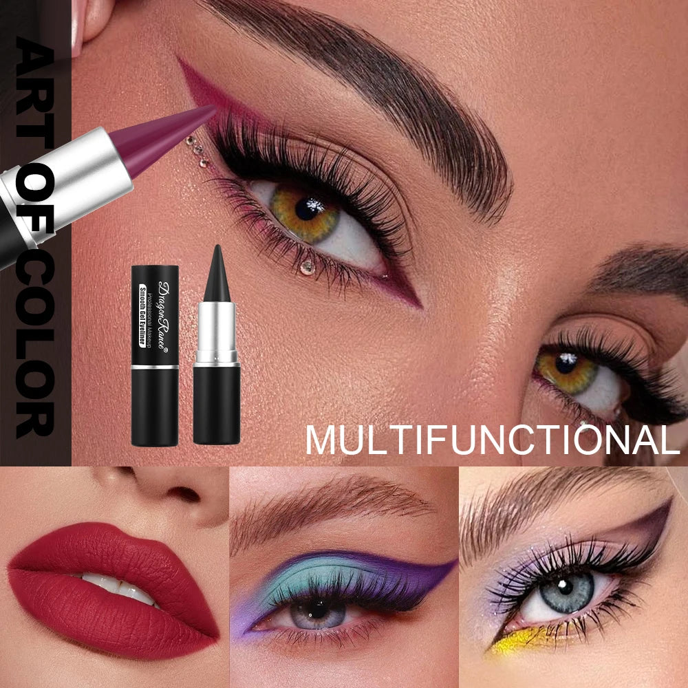 Colored Eyeliner Is Waterproof and Sweat-Proof, Does Not Smudge, Easy for Beginners to Use, Green, Purple, Black, Long-Lasting, Does Not Come Off, Eyeliner Pen for Festival Performance Makeup