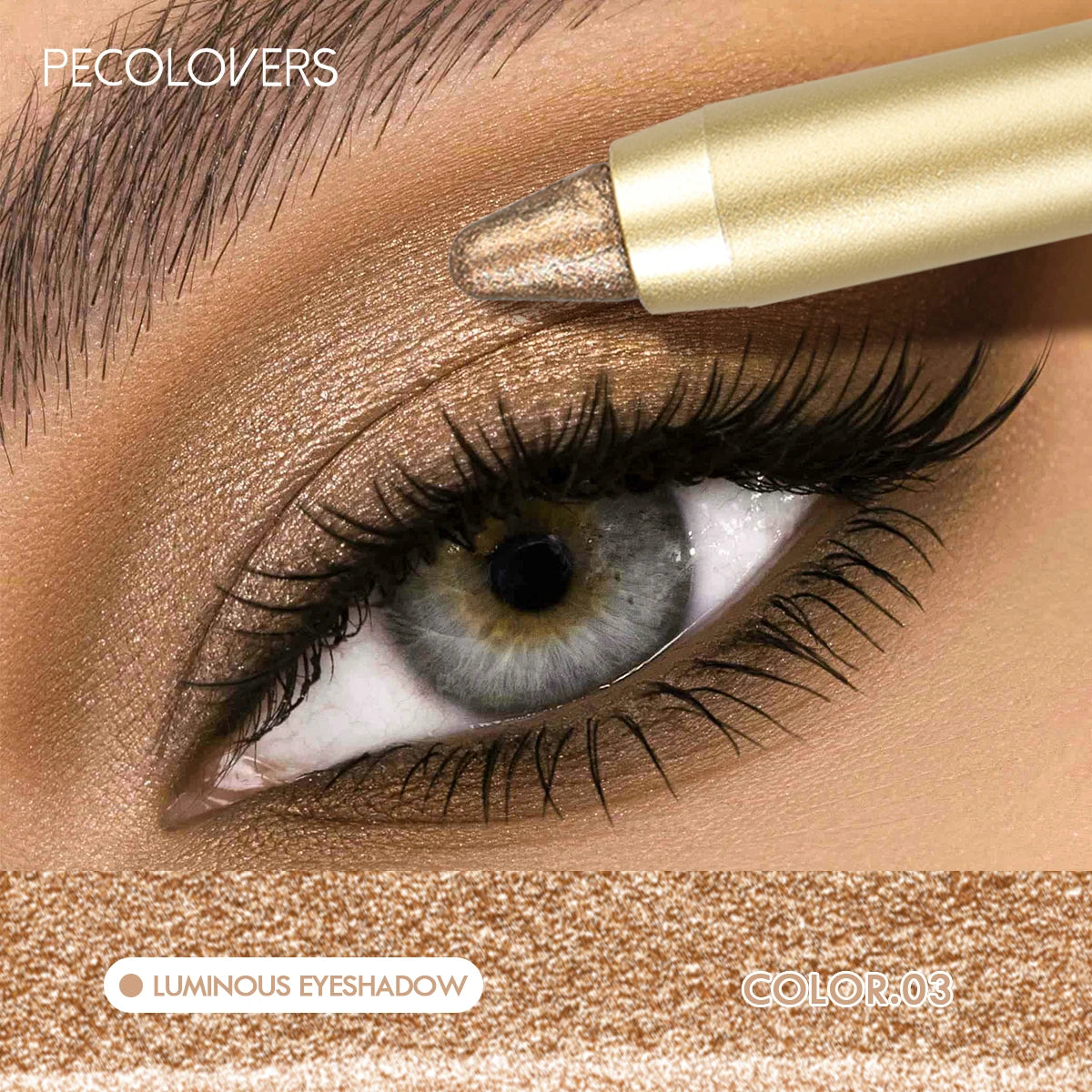 1PC Stunning Multi-color Eye Shadow Sticks - Long-lasting, Waterproof, Easy To Apply, Anti-smudge, Pearlescent Glitter Finish