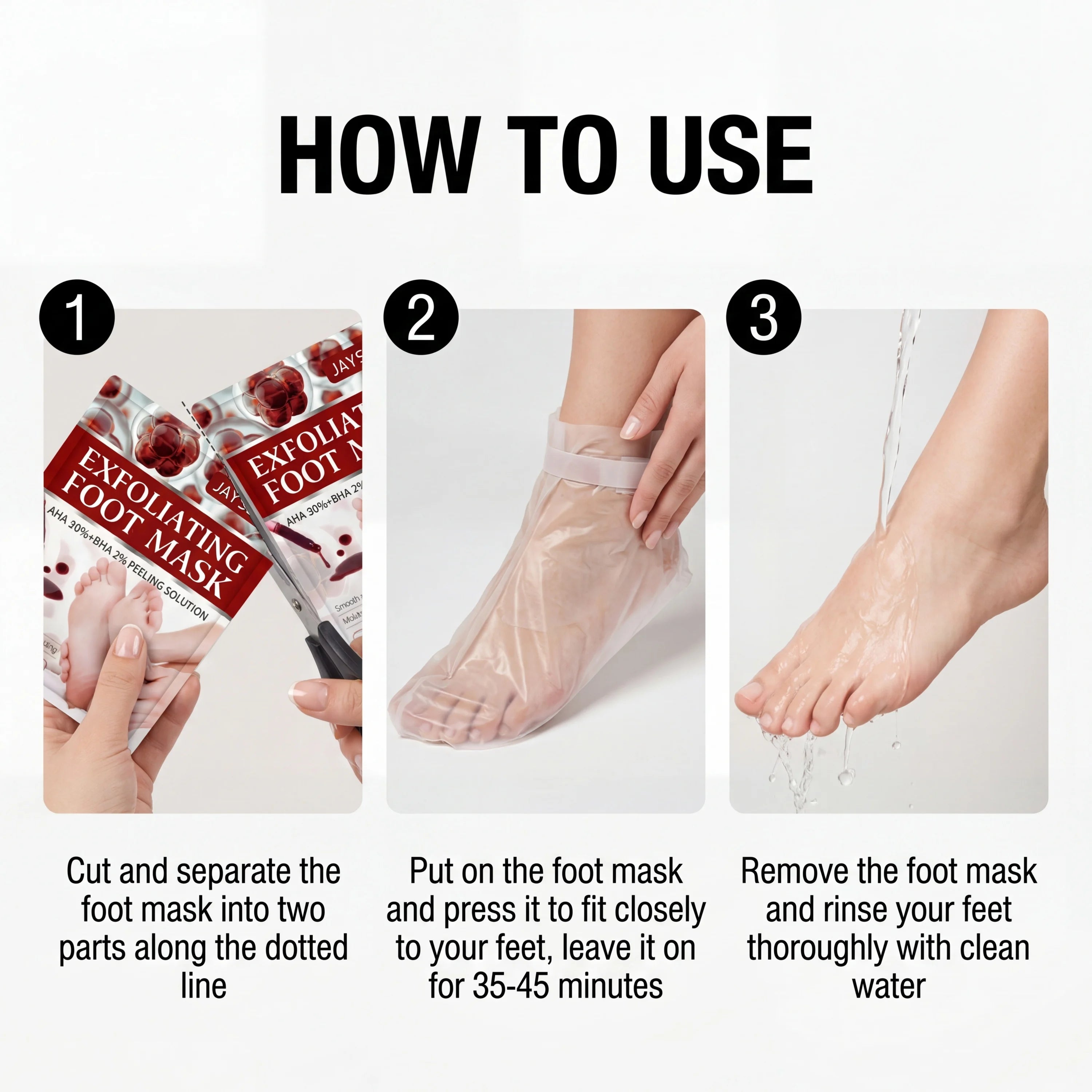 5pairs Foot Mask Fruit Acid Exfoliating Dead Skin Remove Anti Crack Foot SPA Peeling Pedicure Socks Scrub Moisturizer Care Patch