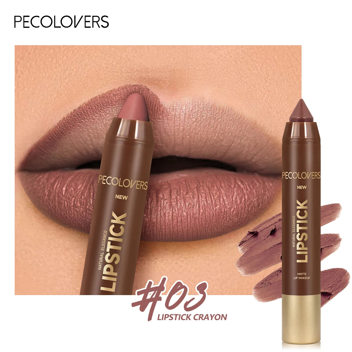 2In1 Matte Lipstick Pencil Waterproof Long Lasting Lip Brown Velvet Lip Liner Pen Lips Makeup Women Cosmetics