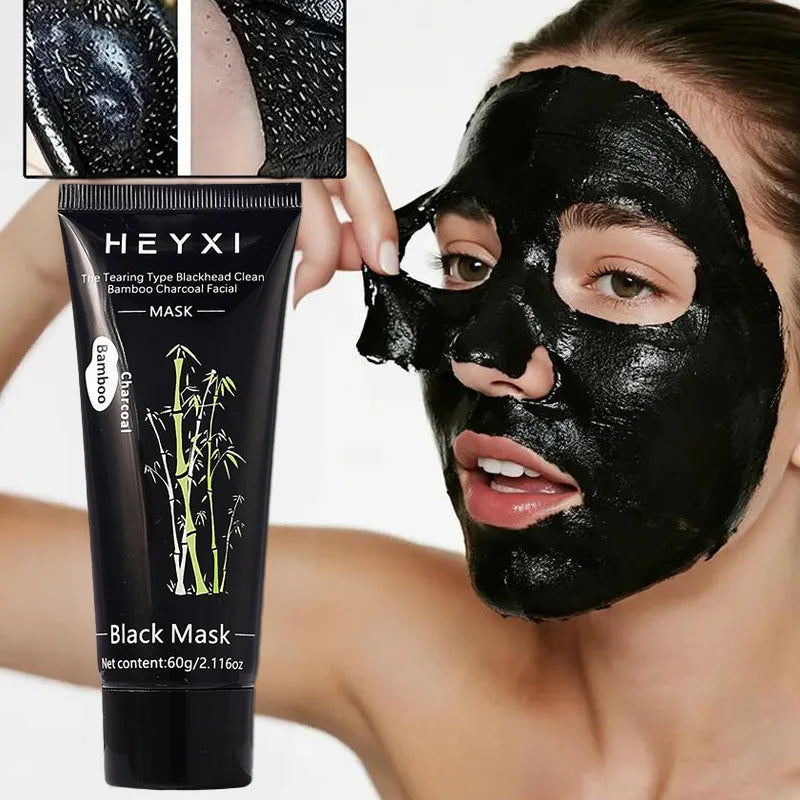 Bamboo Charcoal Tear Off Facial Mask, Clean Skin, Cool and Control Oil, Replenish Water and Moisturize, Make Skin Cleaner