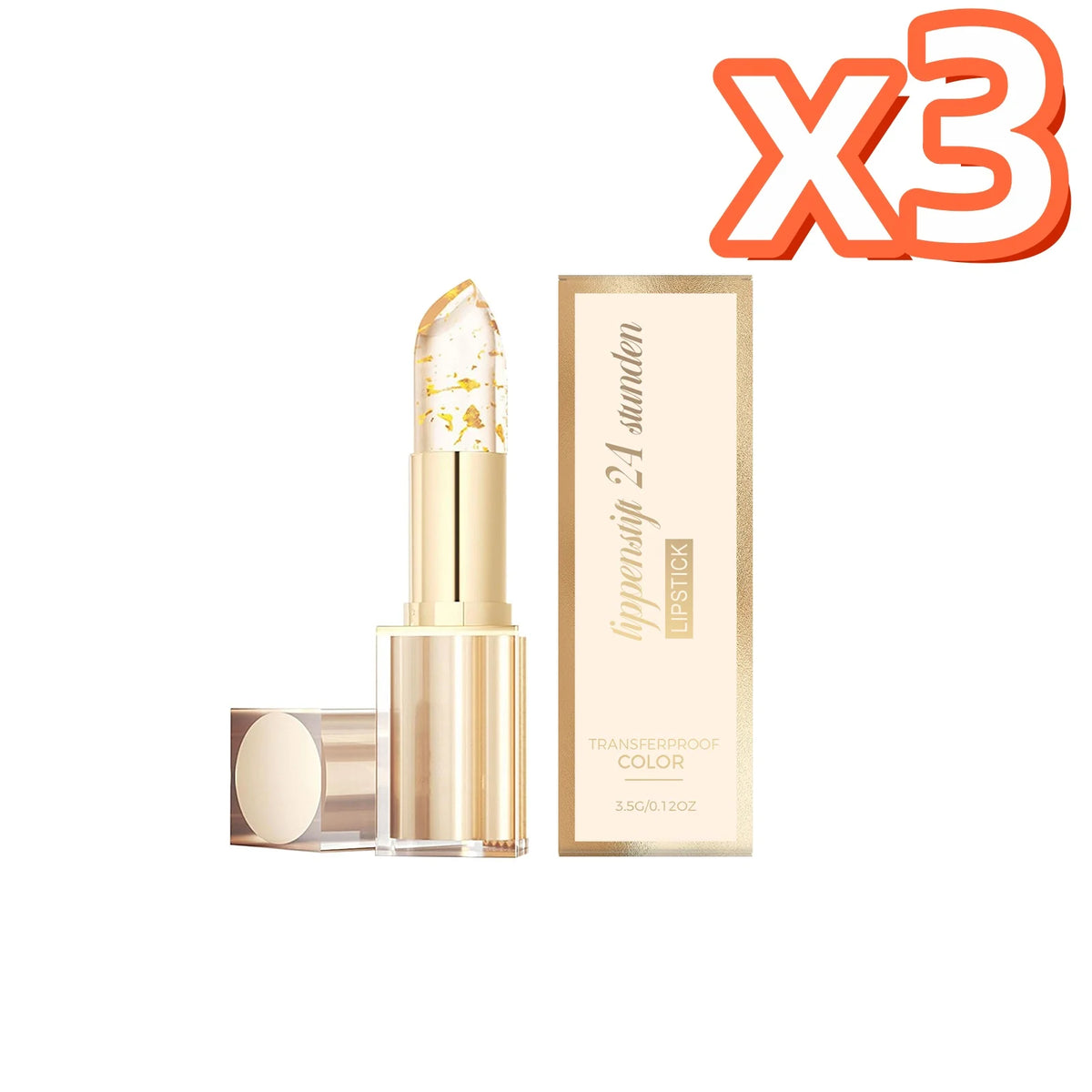 Gold Foil Color Changing Lipstick Fade Lip Line Enhance Plumpness Moisturizing Lip Perfect Daily Makeup Hyaluronic Acid Lip Balm