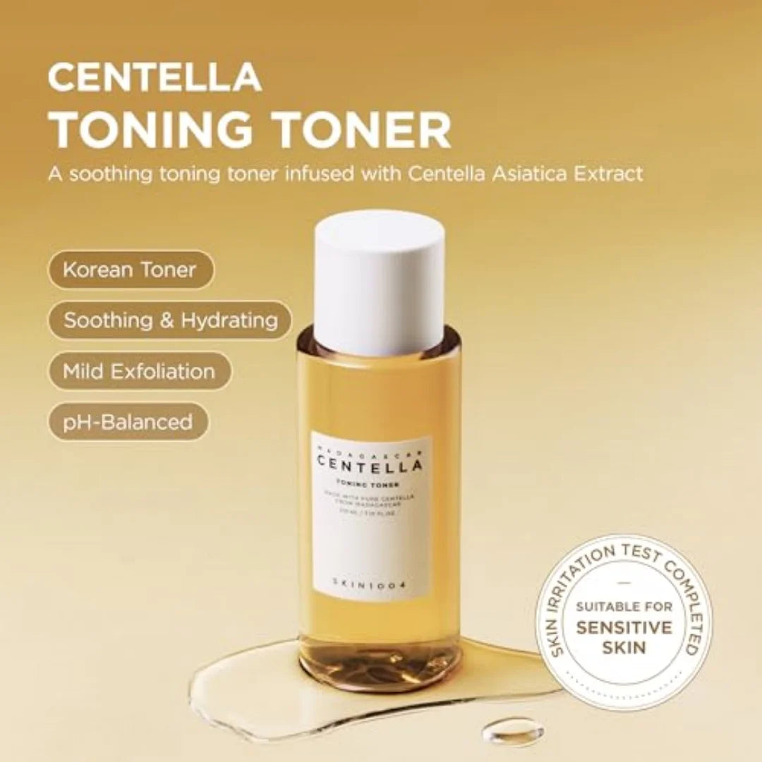 SKIN1004 Centella Toning Toner Korean Face Toner Madagascar Centella Asiatica Soothing Hydrating PHA Exfoliator Korean Skin Care