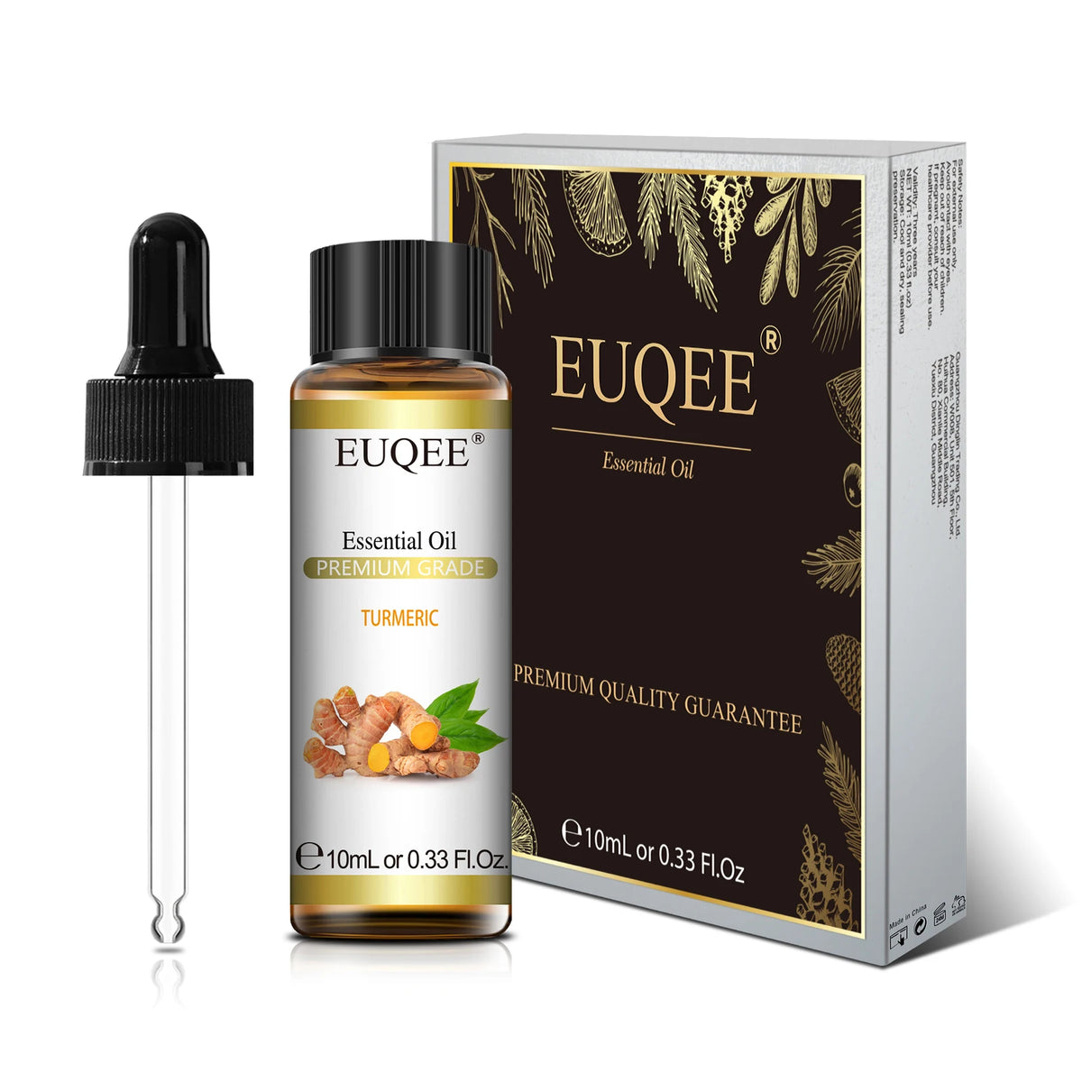 EUQEE 10ml Pure Natural Essential Oil Lavender Jasmine Eucalyptus Vanilla Sandalwood Sweet Orange Lemon Oregano Rose Fragrance