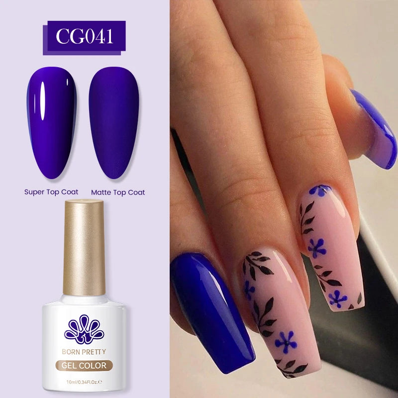 BORN PRETTY 10ml 24 Colors Gel Polish Green Purple Pink Nail Supplies Semi Permanent Varnish UV LED Soak Off Nail Long-Lasting