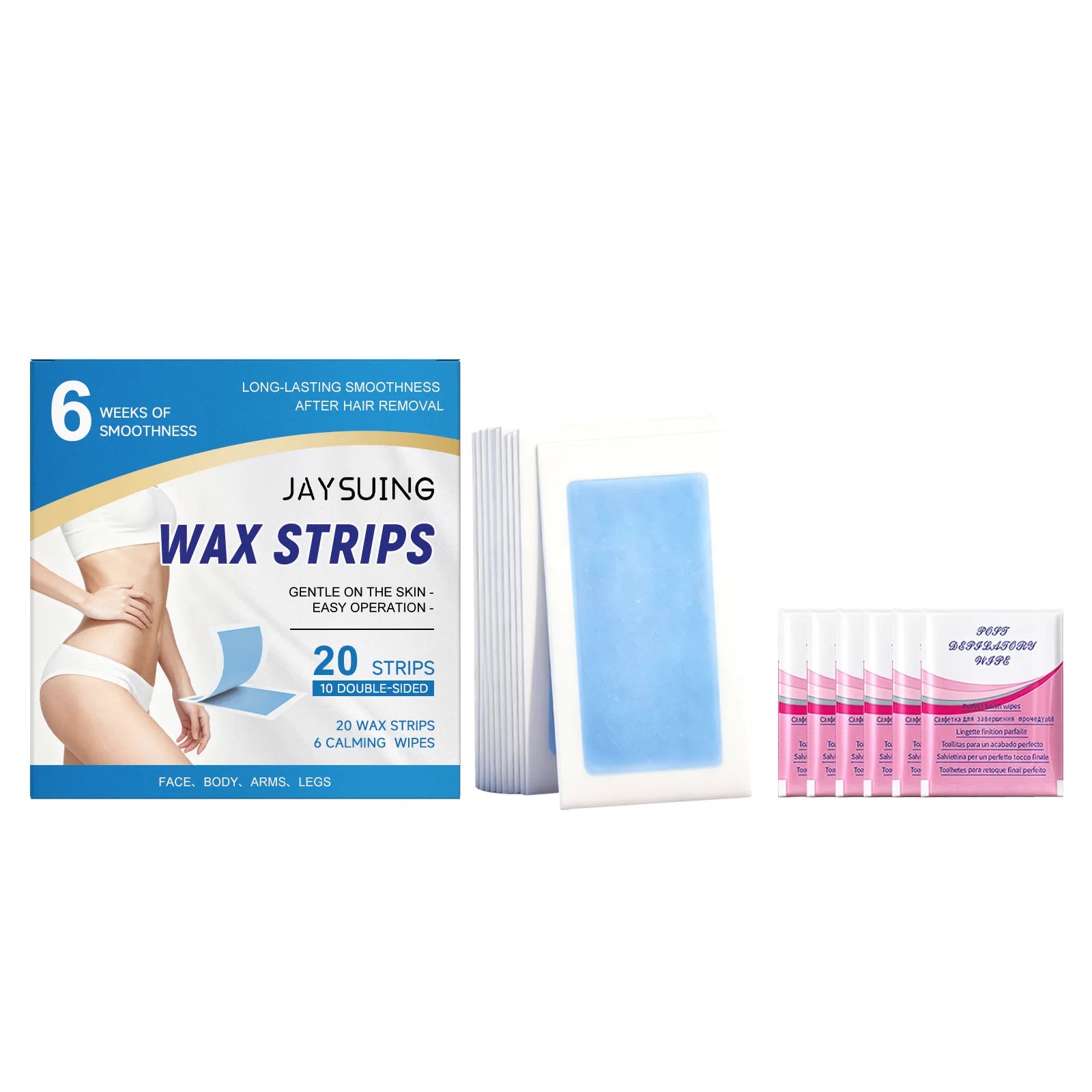Hair Removal Wax Strips Professional Mild Nonwoven Body Depilation For Face Legs Bikini Underarm Arm Summer Epil Body Wax Strips
