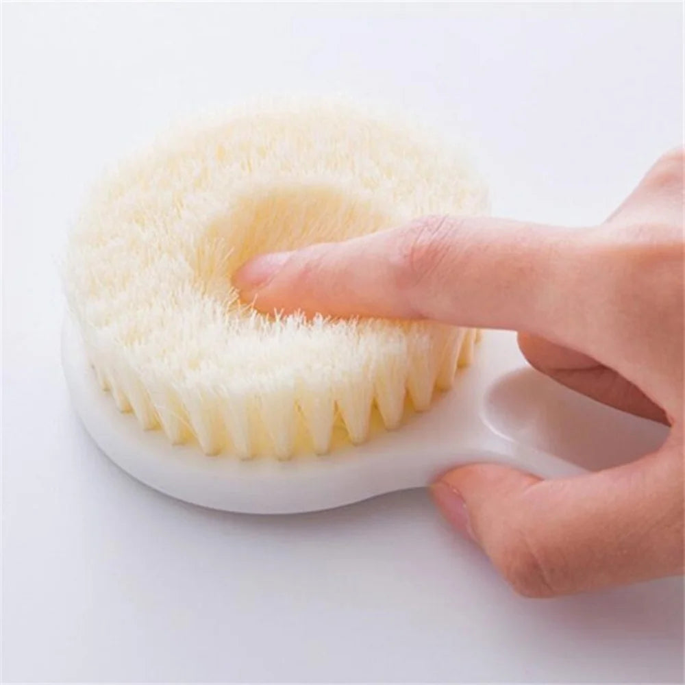 Long Handle Back Scrubber Bath Brush Soft Bristle Exfoliating Shower Brush with Hanging Hole Body Cleansing Tool for Bathroom