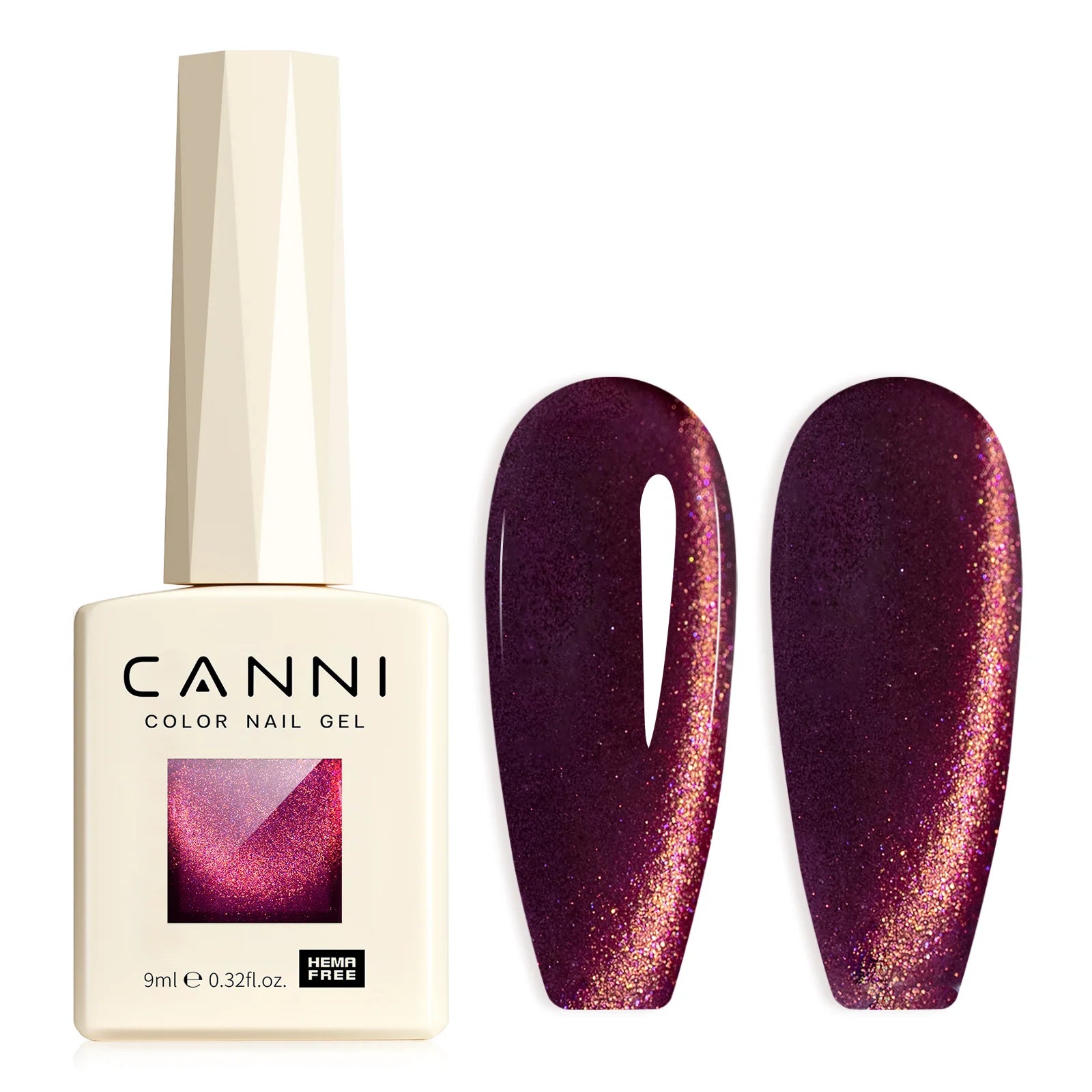 CANNI HEMA FREE TPO FREE 9ml Glitter Silver Cat Magnetic Gel Nail Polish Galaxy Diamond Full Coverage Pigmented Gel for Nail