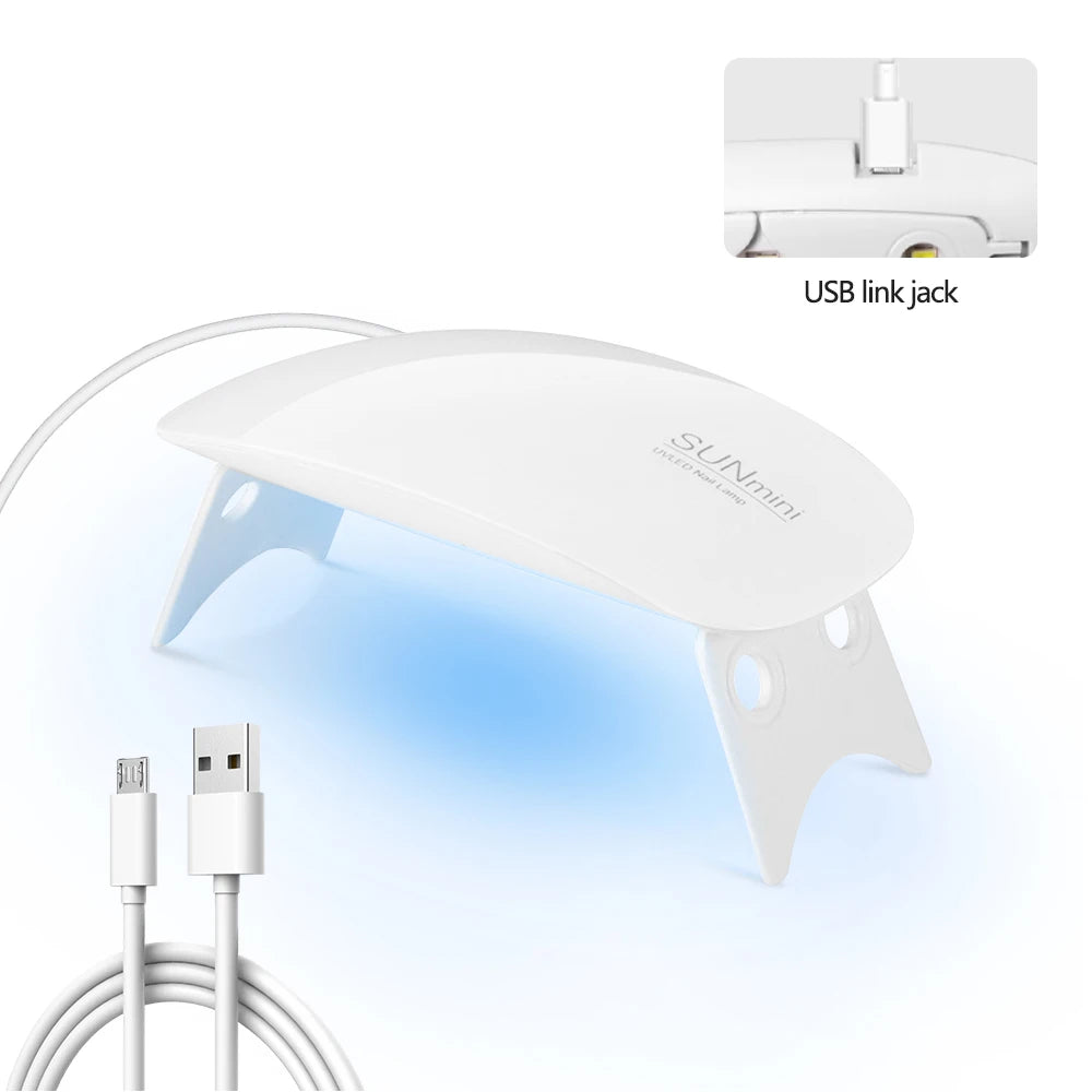 Nail Lamp Foldable 6W UV Led Lamp For Nails Machine UV Leds Gel Quick Drying Dryer Lamp Manicure Tool Professional Equipment