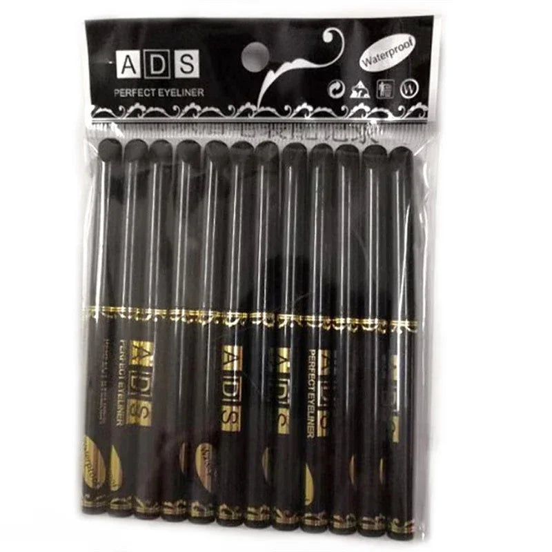 1/2/5/12pcs Waterproof & Sweat-Proof Black Eyeliner Pencil Eye Liner Gel Pen Long-Lasting Anti-smudging for Bold Eye Makeup