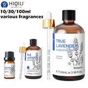 HIQILI 10/30/100ml Single Essential Oil, Lavender/Vanilla/Rose/Basil, Home Fragrance/Diffuser / Humidifier，100% Pure & Natural